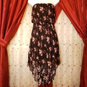 Black lace flowered dress